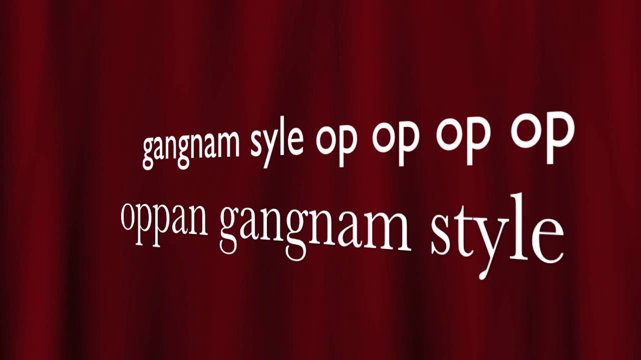 gangnam style lyrics